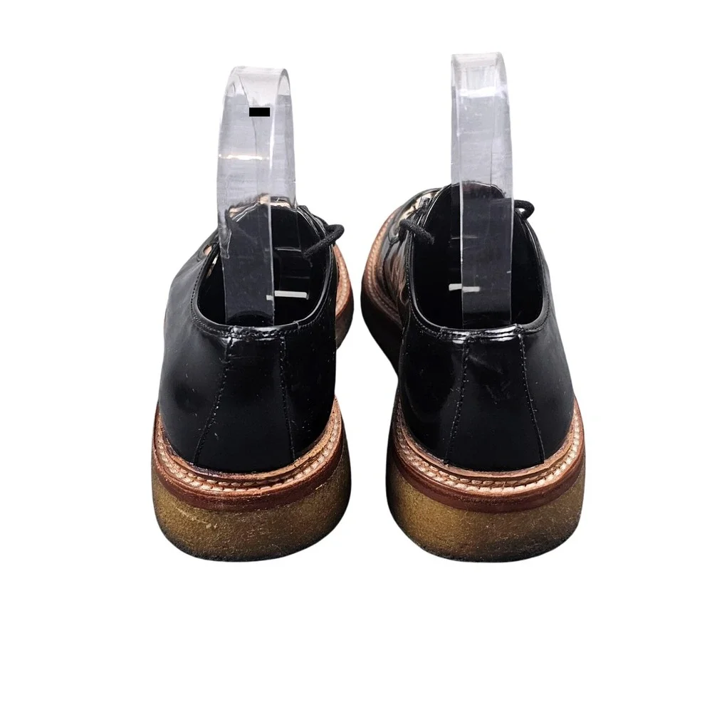 Pour La‎ Victoire Oxford Platform Shoes Leather Leopard Pony Hair Dark Academia